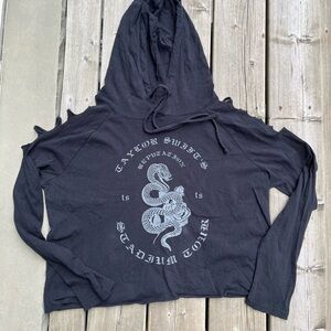 Taylor Swift Reputation Stadium Tour Long Sleeve T-shirt Cropped Hoodie …